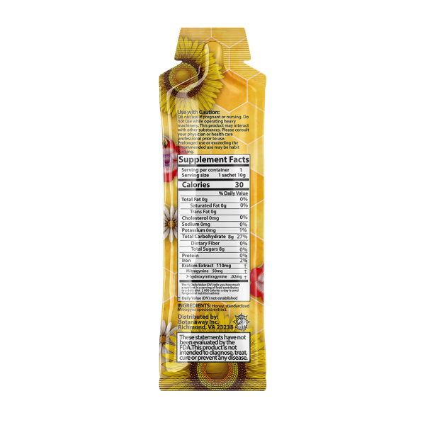 Honey & Kratom - 110mg Mit extract - 2 servings per sachet - Image 2